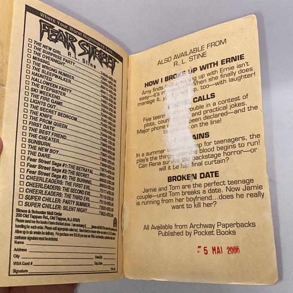 Fear Street The Dare by R.L. Stine Horror Young Adult Book Vintage 1994 - Picture 14 of 15